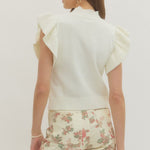 Entro | Lexi Ruffle Sleeve Knit Top | Sweetest Stitch Boutique RVA