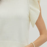 Entro | Lexi Ruffle Sleeve Knit Top | Sweetest Stitch Boutique RVA
