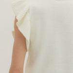 Entro | Lexi Ruffle Sleeve Knit Top | Sweetest Stitch Boutique RVA