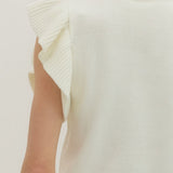 Entro | Lexi Ruffle Sleeve Knit Top | Sweetest Stitch Boutique RVA