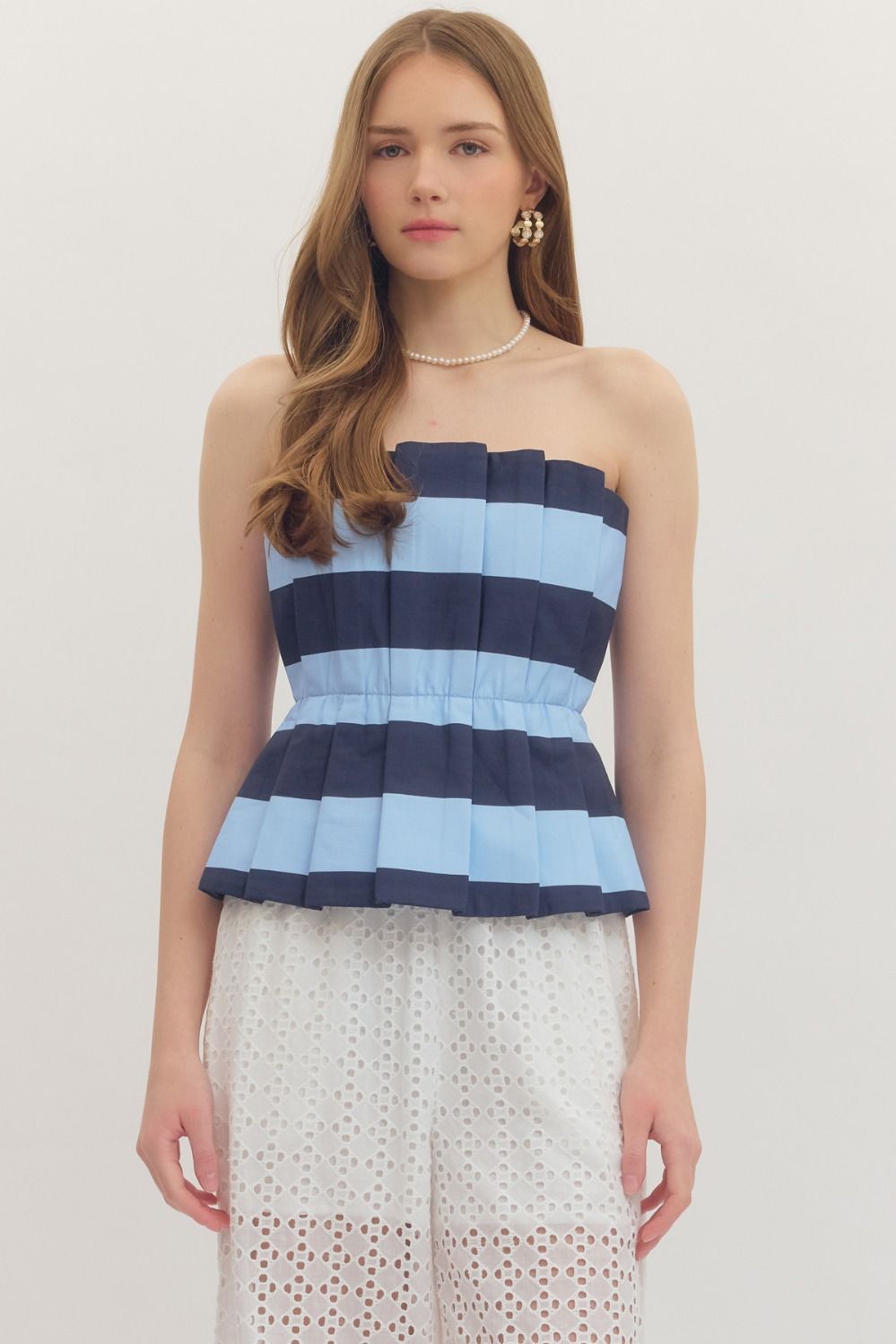 Entro | Ashley Striped Strapless Top | Sweetest Stitch Boutique RVA