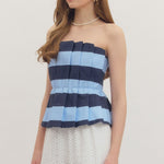 Entro | Ashley Striped Strapless Top | Sweetest Stitch Boutique RVA