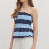 Entro | Ashley Striped Strapless Top | Sweetest Stitch Boutique RVA
