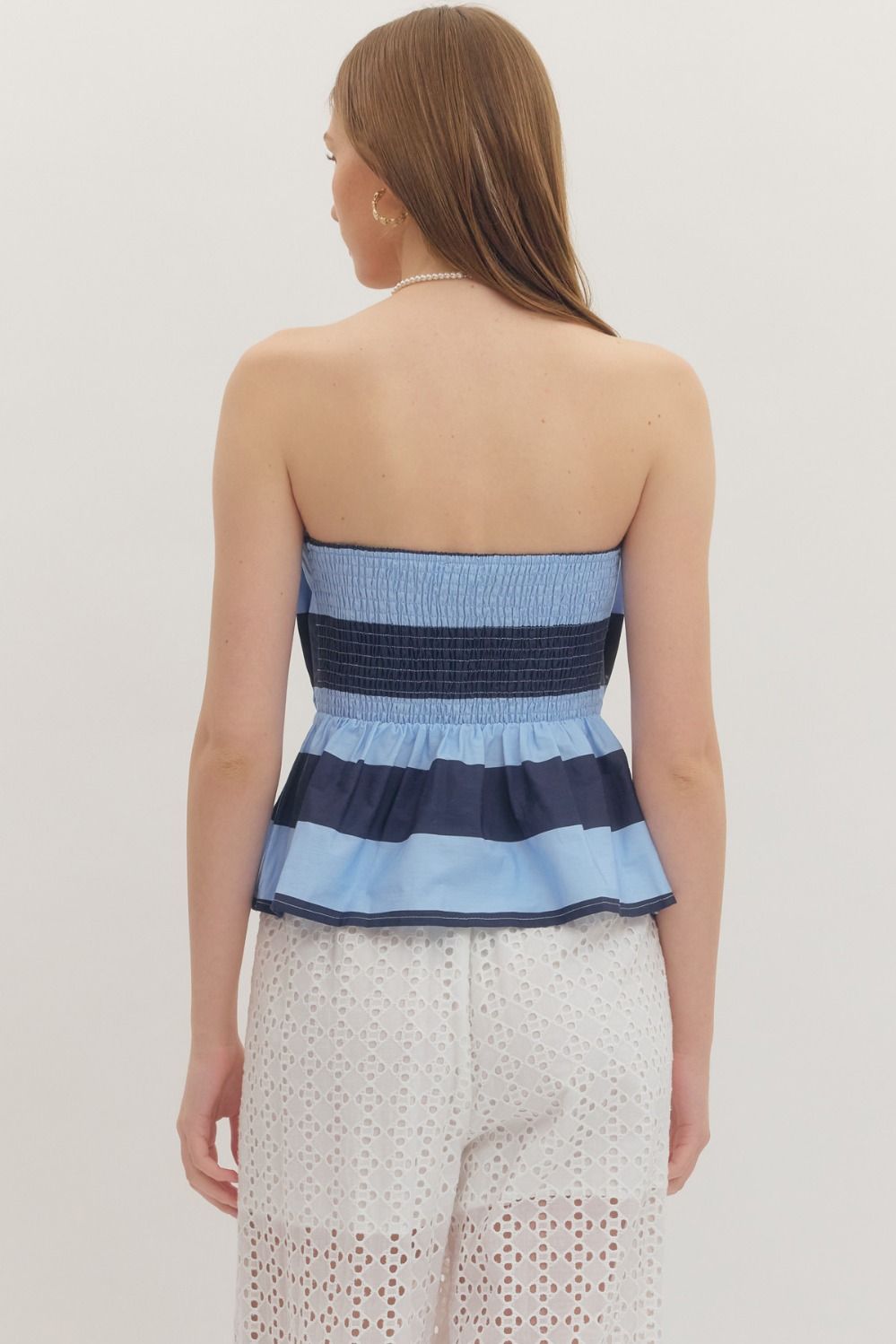 Entro | Ashley Striped Strapless Top | Sweetest Stitch Boutique RVA