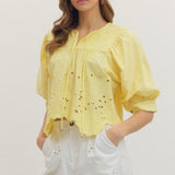 Entro | Starr Short Sleeve Eyelet Top | Sweetest Stitch Boutique RVA