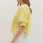 Entro | Starr Short Sleeve Eyelet Top | Sweetest Stitch Boutique RVA