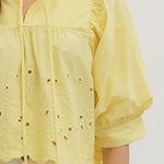Entro | Starr Short Sleeve Eyelet Top | Sweetest Stitch Boutique RVA