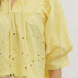 Entro | Starr Short Sleeve Eyelet Top | Sweetest Stitch Boutique RVA