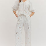 Entro | Starr Short Sleeve Eyelet Top | Sweetest Stitch Boutique RVA