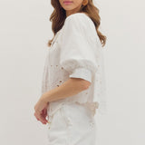 Entro | Starr Short Sleeve Eyelet Top | Sweetest Stitch Boutique RVA