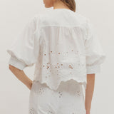 Entro | Starr Short Sleeve Eyelet Top | Sweetest Stitch Boutique RVA