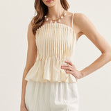 Entro | Dani Pleated Sleeveless Top | Sweetest Stitch Boutique RVA