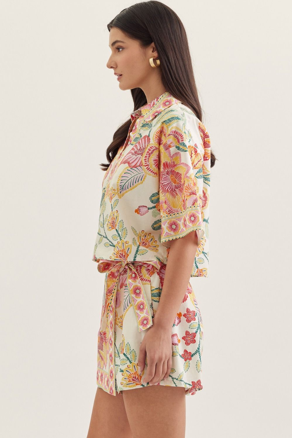 Entro | Miranda Floral Collared Top | Sweetest Stitch Boutique RVA