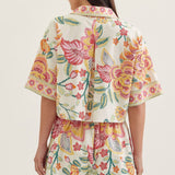 Entro | Miranda Floral Collared Top | Sweetest Stitch Boutique RVA