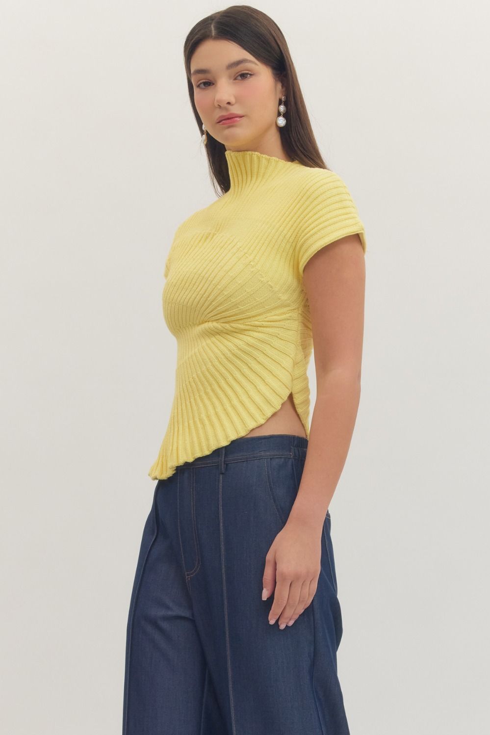 Entro | Lily Rib Knit Mock Neck Top | Sweetest Stitch Boutique RVA
