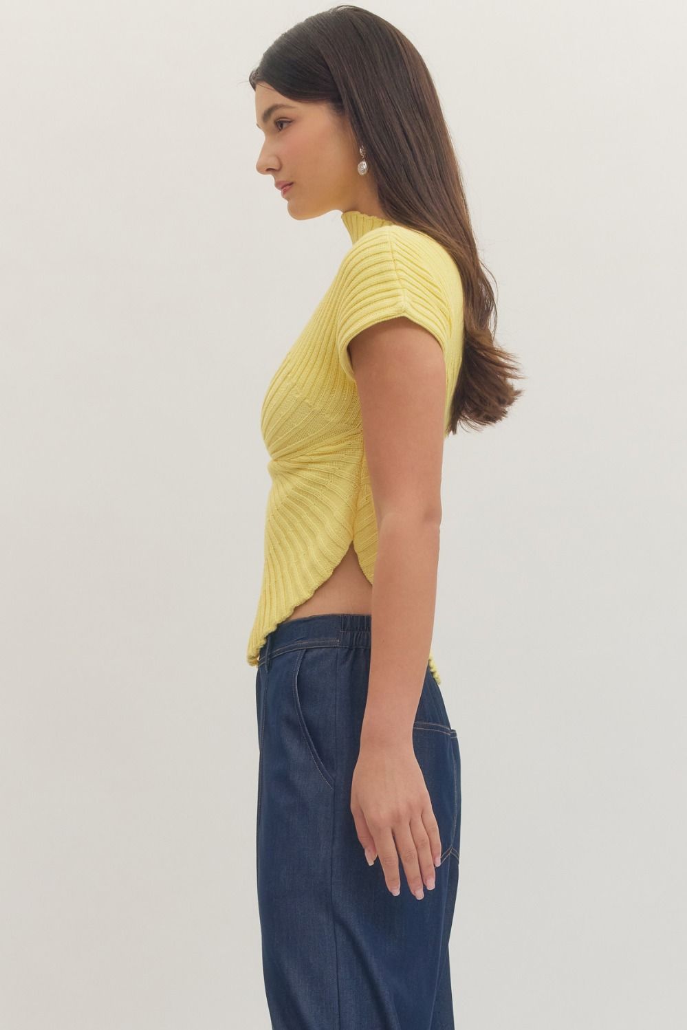 Entro | Lily Rib Knit Mock Neck Top | Sweetest Stitch Boutique RVA