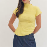 Entro | Lily Rib Knit Mock Neck Top | Sweetest Stitch Boutique RVA