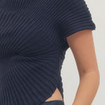 Entro | Lily Knit Mock Neck Top | Sweetest Stitch Boutique Richmond