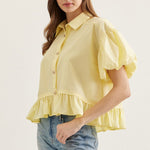 Entro | Bella Ruffle Hem Top | Sweetest Stitch Boutique Richmond VA