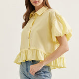 Entro | Bella Ruffle Hem Top | Sweetest Stitch Boutique Richmond VA