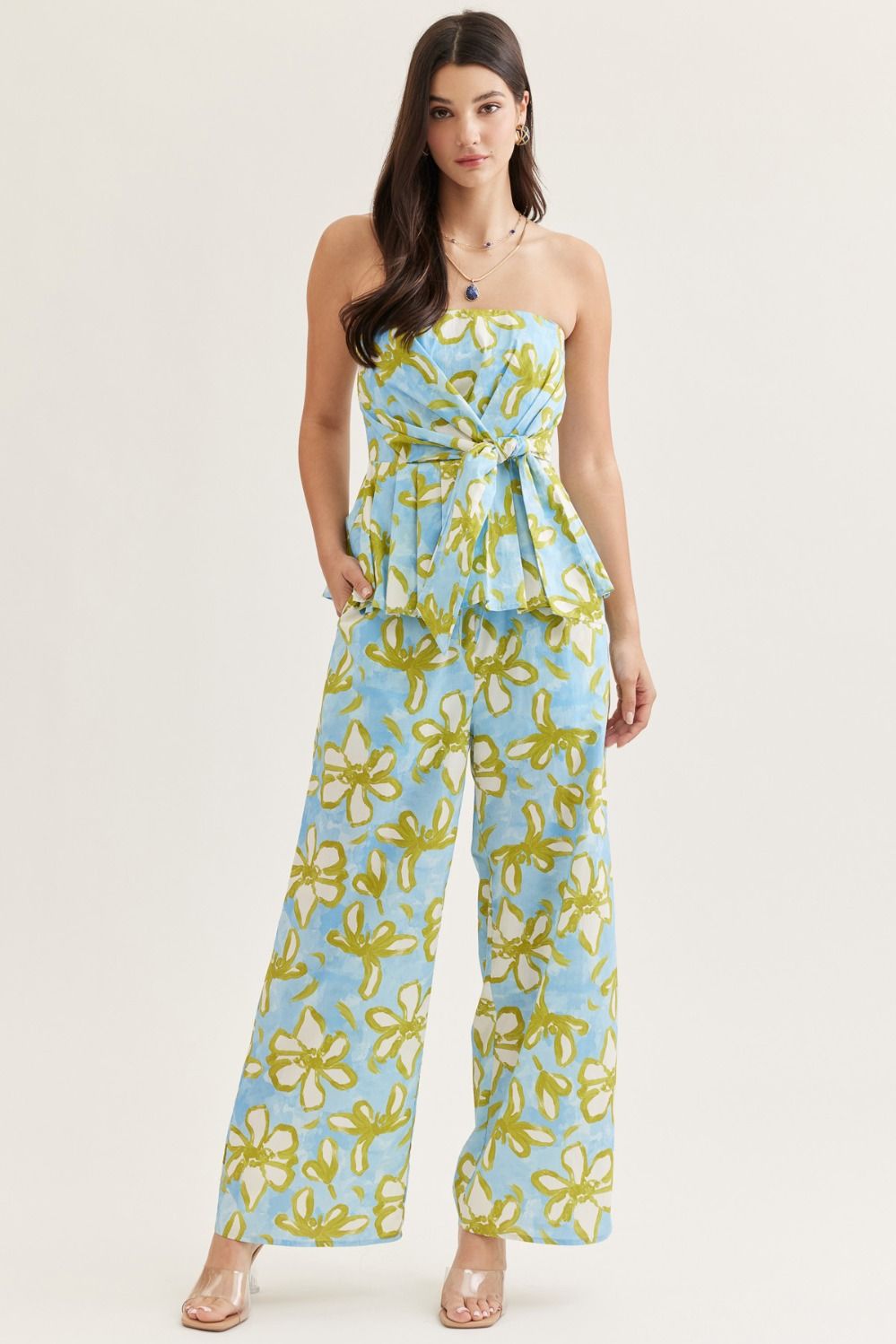 Entro | Jade Strapless Floral Top | Sweetest Stitch Boutique Richmond