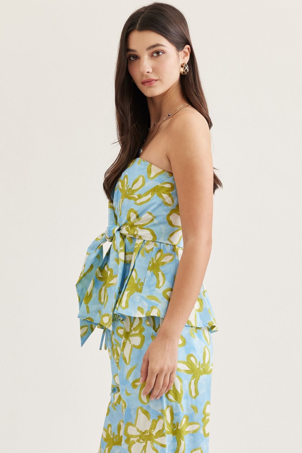 Entro | Jade Strapless Floral Top | Sweetest Stitch Boutique Richmond
