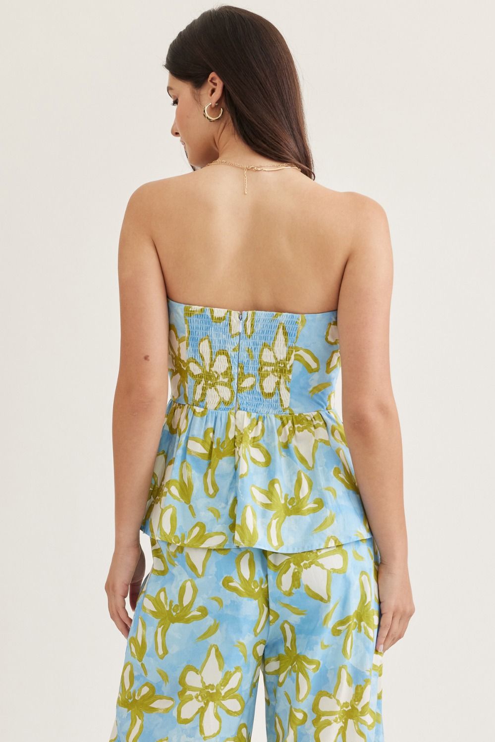 Entro | Jade Strapless Floral Top | Sweetest Stitch Boutique Richmond