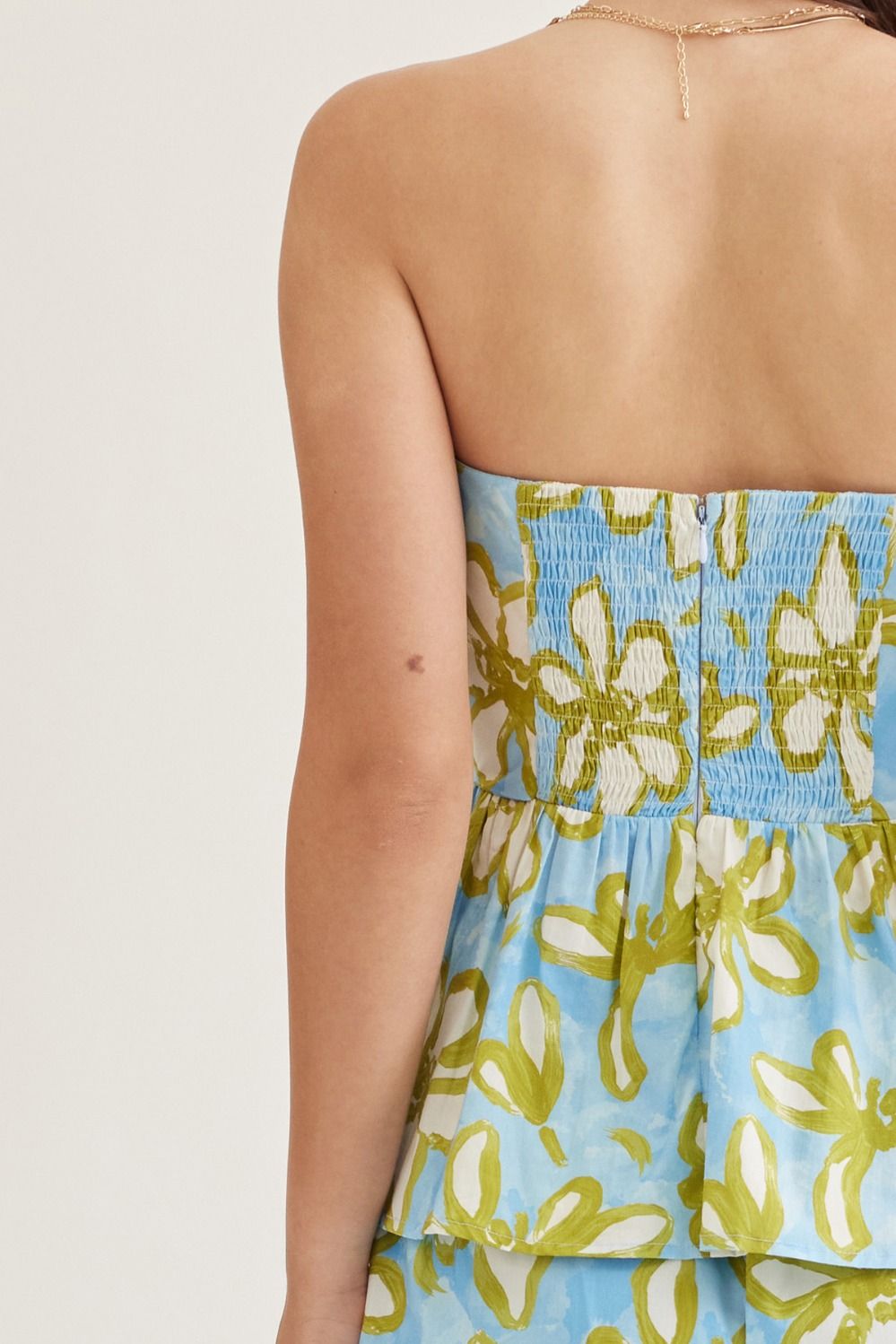 Entro | Jade Strapless Floral Top | Sweetest Stitch Boutique Richmond