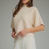 Entro | Ecru Gretchen Mock Neck Knit Top | Sweetest Stitch Boutique