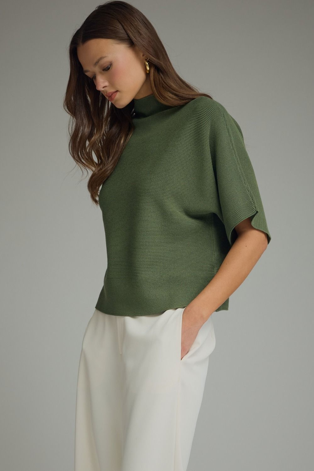 Entro | Gretchen Mock Neck Knit Top | Sweetest Stitch Boutique RVA