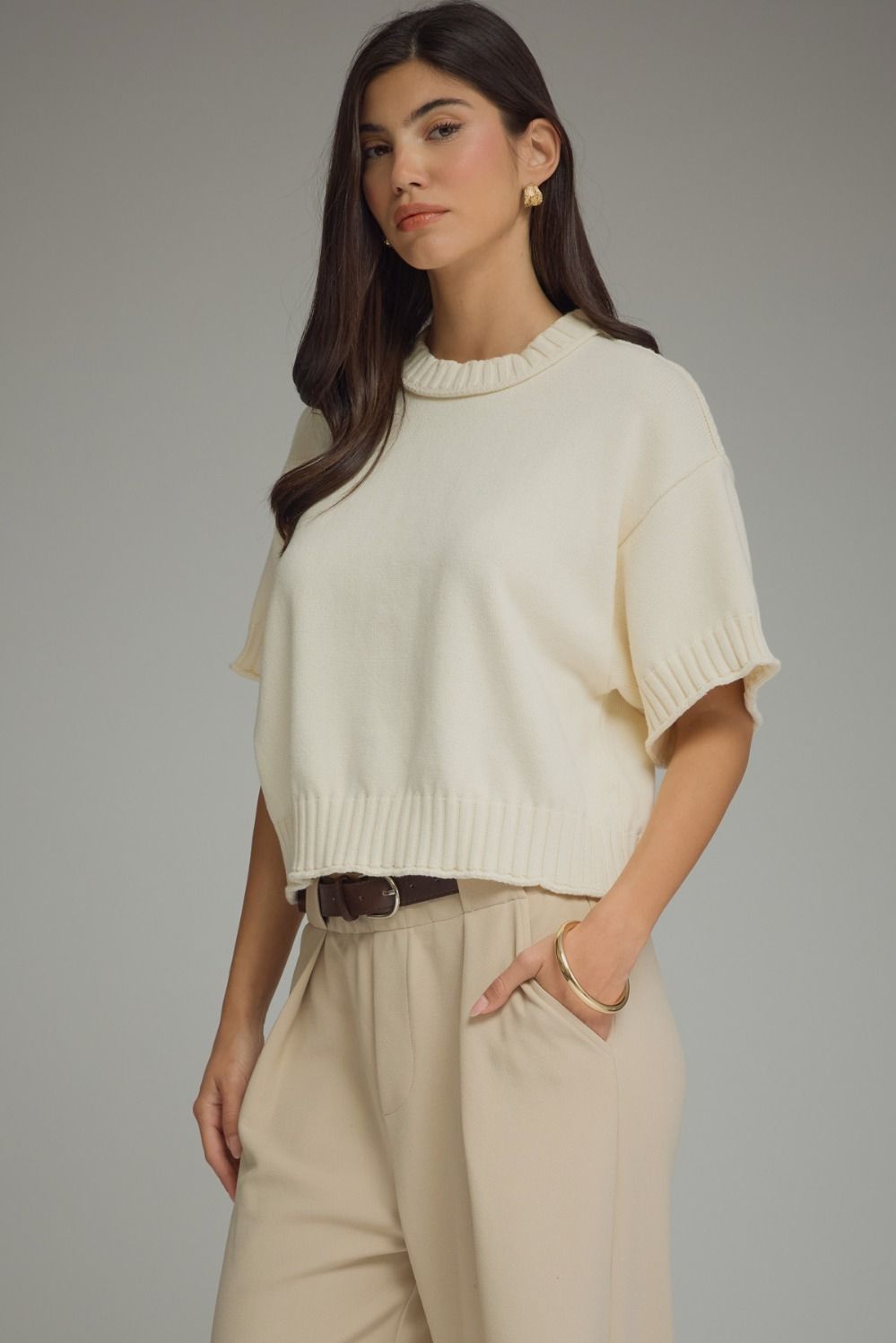 Entro | Linda Short Sleeve Sweater | Sweetest Stitch Boutique Richmond