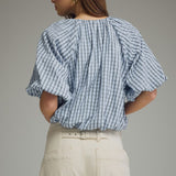 Entro | Faye Plaid Bubble Top | Sweetest Stitch Boutique Richmond