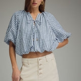 Entro | Faye Plaid Bubble Top | Sweetest Stitch Boutique Richmond