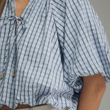 Entro | Faye Plaid Bubble Top | Sweetest Stitch Boutique Richmond