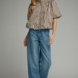 Entro | Helen Striped Bubble Hem Top | Sweetest Stitch Boutique RVA