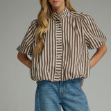 Entro | Helen Striped Bubble Hem Top | Sweetest Stitch Boutique RVA