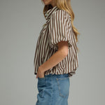 Entro | Helen Striped Bubble Hem Top | Sweetest Stitch Boutique RVA