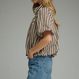 Entro | Helen Striped Bubble Hem Top | Sweetest Stitch Boutique RVA