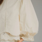 Entro | Kaleigh Balloon Sleeve Top - Ecru | Sweetest Stitch Boutique