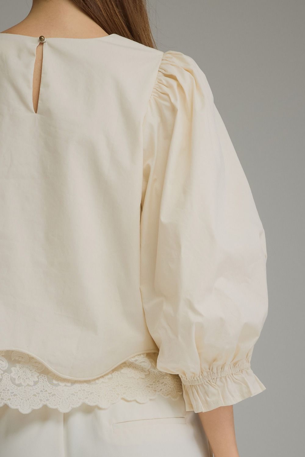 Entro | Kaleigh Balloon Sleeve Top - Ecru | Sweetest Stitch Boutique