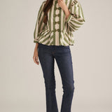 Entro | Trisha Striped Top - Olive/Ecru | Sweetest Stitch Boutique RVA