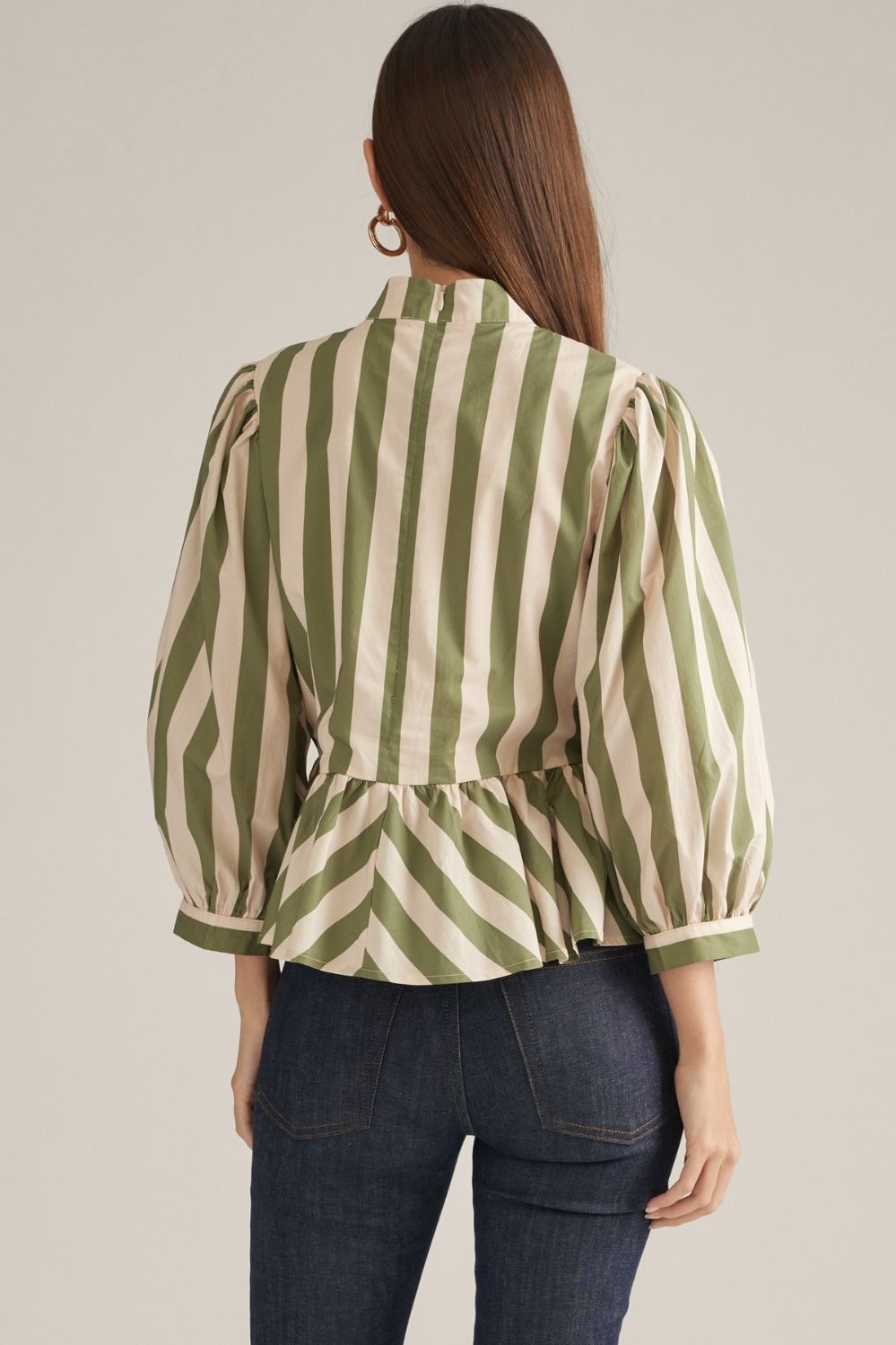 Entro | Trisha Striped Top - Olive/Ecru | Sweetest Stitch Boutique RVA