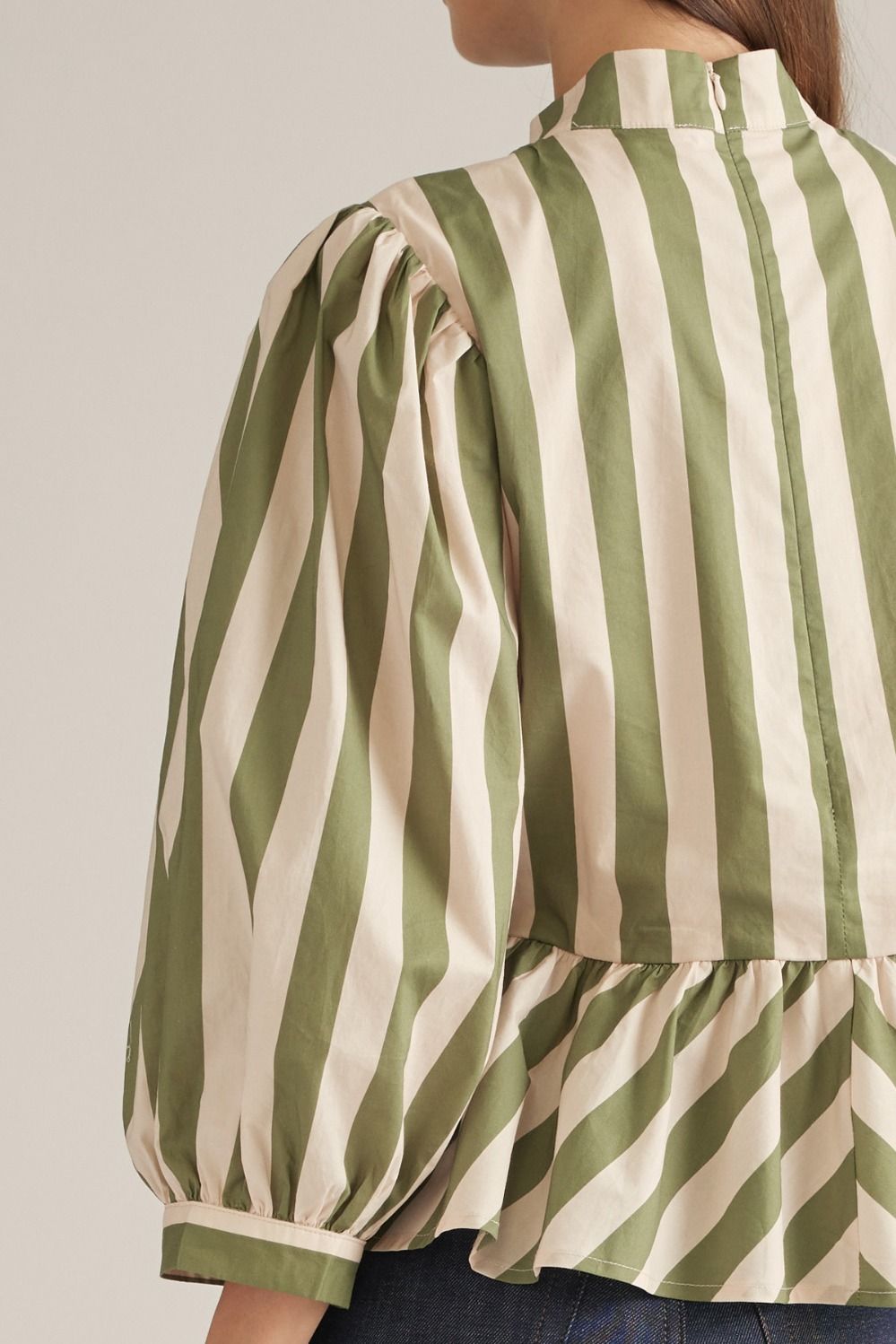 Entro | Trisha Striped Top - Olive/Ecru | Sweetest Stitch Boutique RVA