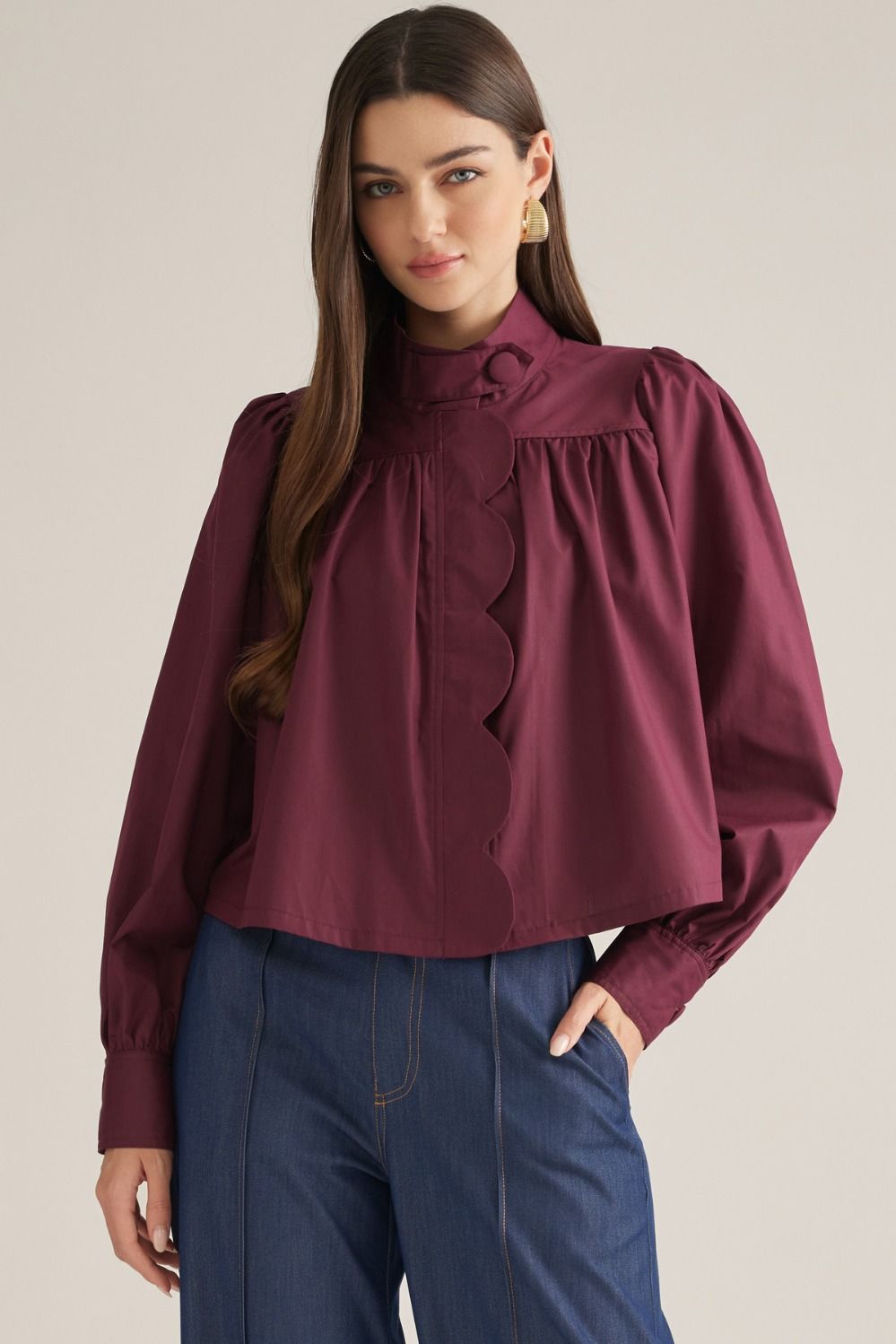 Entro | Suzy Button Front Top | Sweetest Stitch Boutique Richmond VA