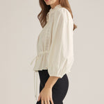Entro | Pauline Pintuck Top - Cream | Sweetest Stitch Boutique Richmond