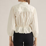 Entro | Pauline Pintuck Top - Cream | Sweetest Stitch Boutique Richmond