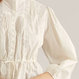 Entro | Pauline Pintuck Top - Cream | Sweetest Stitch Boutique Richmond