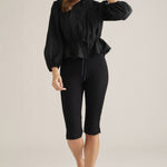 Entro | Pauline Pintuck Top - Black | Sweetest Stitch Boutique Richmond
