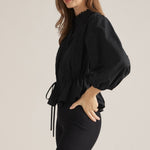 Entro | Pauline Pintuck Top - Black | Sweetest Stitch Boutique Richmond