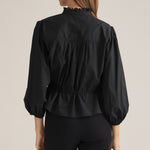 Entro | Pauline Pintuck Top - Black | Sweetest Stitch Boutique Richmond